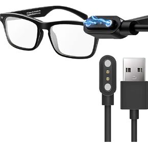 Compatible with CatXQ Smart Glasses Charger, Magnetic Replacement Charger Compatible with CatXQ KY Smart Glasses (White)