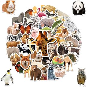 Cute Animal Water Bottle Stickers, 200 Pcs Stickers for Kids, Teens, Boys, Girls, Waterproof Vinyl Kawaii Stickers for Laptop, Classroom, Phone Case, Luggage, Stanley Cups