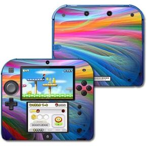MightySkins Skin Compatible with Nintendo 2DS - Rainbow Waves | Protective, Durable, and Unique Vinyl Decal wrap Cover | Easy to Apply, Remove, and Change Styles | Made in The USA