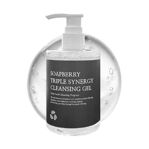 Soapberry Triple Synergy Gel Cleanser with 5 types of Bean, Daily Facial Wash for sensitive skin, 8.45 fl.oz, 250ml