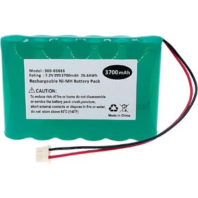 بطارية بديلة 7.2 فولت، 3700 مللي أمبير في الساعة لـ 300-03866 Honeywell Alarm Lynx 5100، 5200، 5210، Lynx Touch 7000، وحدة تحكم Lyric، لوحة مفاتيح Lyric LCP500-L LYNXRCHKIT-SHA ADT Ademco System