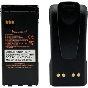 NNTN7335B NNTN7335 NTN9858C 3200mAh Li-ion Battery Replacement for Two Way Radio XTS1500 XTS2500 XTS2250 PR1500 MT1500 NTN9815 NTN9858 NTN9857C NTN9857B with Belt Clip