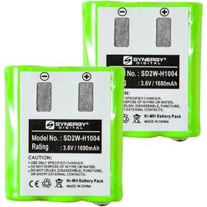Synergy Digital 2-Way Radio Battery, Compatible with Motorola HKNN4002B 2-Way Radio Battery Combo-Pack includes: 2 x SD2W-H1004 Batteries
