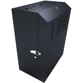 NavePoint 8U Vertical Server Rack Enclosure, Low Profile, 23.6" Deep, Max Weight Capacity 132lbs - 8U Network Cabinet Vertical Wall Mount, Perforated, Black