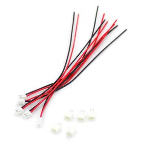 5pcs 1.0mm 2P 2-pin Power Harness Plug Red Black 10cm 28AWG