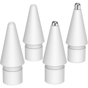 MoKo Replacement Tips for Apple Pencil, No Wear Out Fine Point Apple Pencil Tips, Mix Metal Apple Pen Tips for Apple Pencil 2nd/1st Gen/USB-C/Pro Apple Pencil Nibs-[4 Pack]