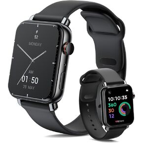 OTOFIX Smart Watch for Men Women(Answer/Make Call), Fitness Smartwatch with Sleep and Blood Oxygen Monitor,24/7 Heart Rate,60+ Sports Waterproof Activity Trackers, Smartwatches iOS&Android (Black)