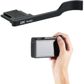 JJC Deluxe Metal Thumb Up Grip for Ricoh GR IIIx HDF GR IIIx GR3x GR III GR III HDF GR3 Cameras, Hot Shoe Thumb Rest Support Grip for Stable and Safe Hand Hold, Not Affect The Use of Camera Buttons