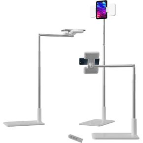 UNIQU Flexistand- Portable Phone Stand and Overhead Recording with Control and Light.