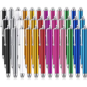 Outus 36 Pieces Stylus Pens Fiber Tip Series Capacitive Stylus Pens for Universal Touch Screen Devices Compatible with iPhone, iPad, Tablet (12 Colors)