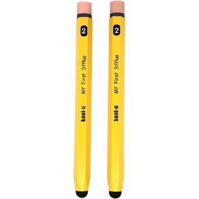 Stylus Pens for Kids, Hexagon Shaped Like a Real Pencil, Compatible with All Touch Screen Devices - Apple IPAD, iPhone, Samsung Galaxy Tab, Amazon Fire - 2 Pack