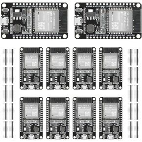 10pcs ESP32 ESP-32S Development Board ESP-WROOM-32 Module 2.4GHz Dual-Mode WiFi + Bluetooth Processor 2-in-1 Dual Cores Microcontroller Integrated Chip CP2102 for Arduino IDE