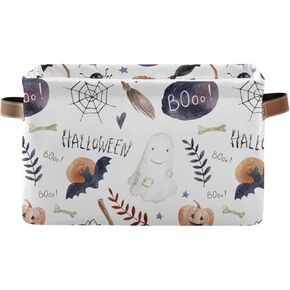 senya Large Foldable Storage Basket with Handles, Giraffes Pattern Fabric Collapsible Storage Bins Organizer Bag for Storage 15 x 11 x 9.5 inch