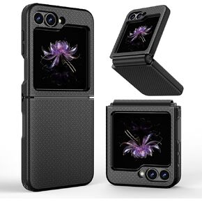 for Galaxy Z Flip 6 Case, Hinge Protection Full Body Cover Texture Non-Slip Anti-Scratches Shockproof Rugged Phone Cover Case for Samsung Galaxy Z Flip 6 5G 2024, (Black)