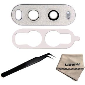 Replacement Rear Back Lens Compatible with LG V20 +Adhesive + Repair Tool (Silver)