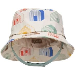 7AM Enfant Rain Bucket Hat - Toddler Sun Hat Made with Adjustable Chin Strap, Waterproof Cotton Lining | Rainwear Collection