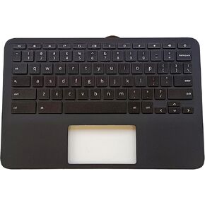 Replacement Laptop Upper Case Palmrest Keyboard Assembly Part for HP Chromebook 11MK G9 EE M44258-001 Black