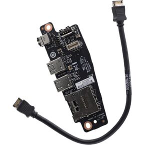 Deal4GO استبدال منفذ USB للصوت الأمامي وبطاقة SD ولوحة الإدخال/الإخراج NPG-151 لجهاز الكمبيوتر المكتبي الصغير Intel NUC 9 NUC9V7 NUC9i7 NUC9i5 NUC9i9، أسود