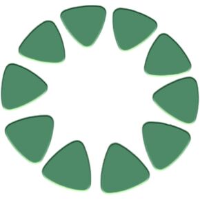 12pcs Ultra Thin Phone Pry Opening Tools Triangle Picks Plastic pry tool for Mobile Phone PC Tablet Laptop LCD Screen Disassemble Repair,Green