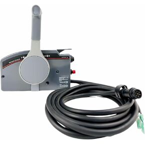703-48230-14 Outboard Remote Control Box Right Side Mount 7PIN For Yamaha With 15FT Harness & Push to Open