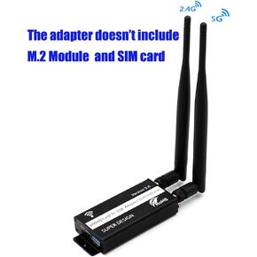NGFF(M.2) to USB 3.0 Adapter with SIM Card Slot for WWAN/LTE/4G Module