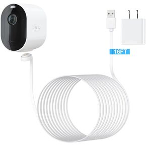 for Arlo Camera Cable Charger for Pro 3, Arlo Ultra, Ultra 2, Pro 4, Pro 5S 2K, Pro 5s, 16ft Outdoor Weatherproof Your Camera Charging Cable