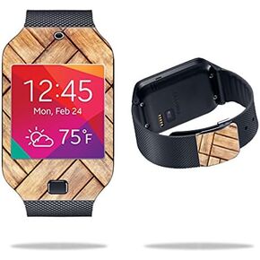 MightySkins Skin Compatible with Samsung Galaxy Gear 2 Neo Smart Watch Cover Skins Sticker Watch Parquet