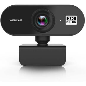 2K QHD Webcam with Microphone, Web Computer Camera, Plug and Play,for Zoom/Skype/Teams, Conferencing and Video Calling JW-01B-2K