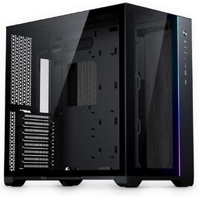 (MG-NE620Q_DBK02) NEO Qube 2, Dual Chamber ATX Mid-tower, Digital-RGB Lighting, Front I/O USB Type C, Tempered Glass Panels, Black