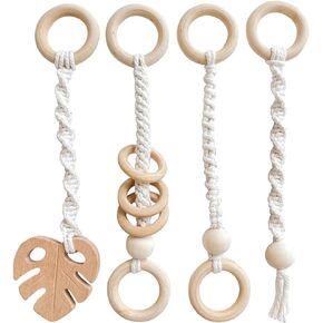 ARTIBETTER 4pcs Baby Stroller Toys Car Hanging Bell Rattles Toys Newborn Crib Toys Infant Play Music Newborn Gift Baby Girl and Boy Gym for Birthday