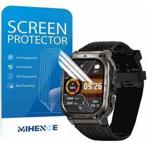 Compatible for KOSPET Tank M3 Smart Watch Screen Protector, PET HD Protective Film Compatible for Tank M3 1.96'' Smart Watch for Men (6PCS), transparent