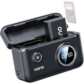 llano NP-FW50 18W Fast Dual Battery Charger Set with 1-Pack 1100mAh Battery for Sony ZV-E10, Alpha a6400, a6000, a6300, a7s, a7, a7s ii, a7s, a7r, a7ii, Smart Digital Display, Magnetic Snap Cover
