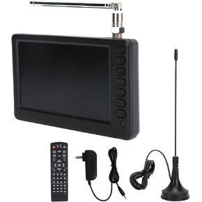 Digital Television 5 Inch Portable Digital TV ATSC TV for Car Camping Kitchen US Plug 110‑220V Supports 1080p Video, MKV, MOV, AVI, WMV, MP4, FLV, MPEG1‑4, MP3