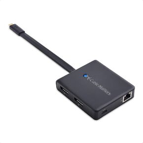 Cable Matters Dual Monitor USB C Hub (USB C Dock) with Dual 4K DisplayPort, 2X USB 2.0, Ethernet, and 60W Charging - Thunderbolt 4 / USB4 / Thunderbolt 3 Port Compatible for Windows and Linux