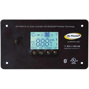 Go Power! GP-PWM-30-UL BlueTooth 30 Amp Solar Regulator