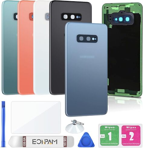 Battery Cover for Samsung Galaxy S10 G973 Back Glass Back Cover Replacement Repair Set with Camera Glass (Prism Black) in Saudi Arabia