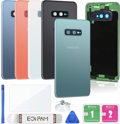 Battery Cover for Samsung Galaxy S10 G973 Back Glass Back Cover Replacement Repair Set with Camera Glass (Prism Black) in Saudi Arabia