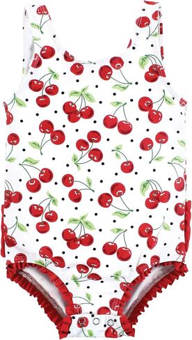 Hudson Baby Baby Girl's Toddler Swimsuit, Cherries, 9-12 Months in Saudi Arabia