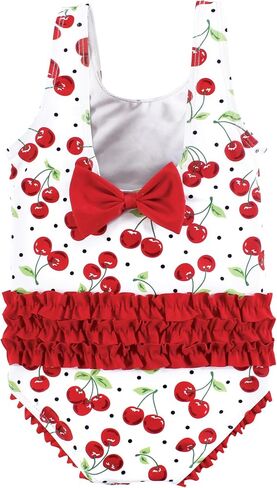 Hudson Baby Baby Girl's Toddler Swimsuit, Cherries, 9-12 Months in Saudi Arabia