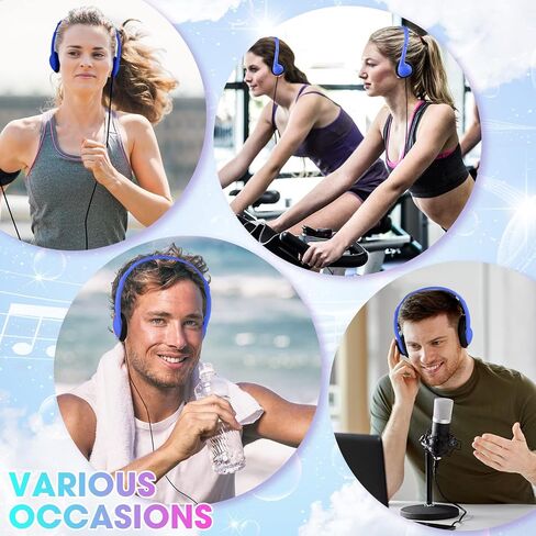 Chumia 50 Pcs Classroom Headphones Bulk Over The Head Headphones Over Ear Headsets Online Learning Earphones with 3.5 mm Headphone Plug for School Classroom Students Kids Teens Adults (Dark Blue) in Saudi Arabia