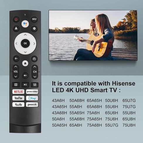 【Pack of 2】 IR Remote for All Hisense TV Remote, Replacement Remote Control for Hisense Smart Google TV，for Hisense UHD 4K ULED Google TVs Series in Saudi Arabia