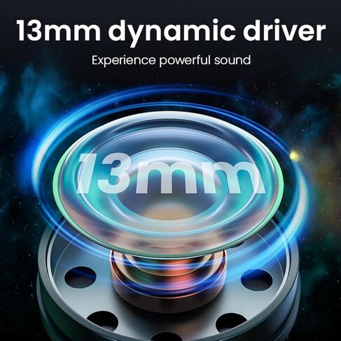 سماعات أذن ستيريو لاسلكية من إدواردز 5.3 بلوتوث - صوت غامر ممتاز، بطارية 24 ساعة، تصميم خفيف الوزن، ميكروفون مدمج، مقاومة للعرق، اتصال طويل المدى، أسود in Kuwait