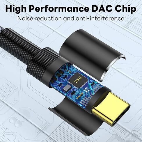 USB C to 3.5mm Audio Adapter, (2-Pack) USB C to Aux Audio Dongle Cable, Compatible with Samsung Galaxy S23 S23+ S23 Ultra, S22 S21 S20 Plus/Ultra, iPad Pro, MacBook, Pixel (Black) in Saudi Arabia