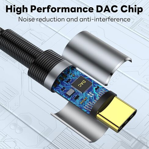 محول صوت USB C إلى 3.5 مم، (عبوة من قطعتين) كابل USB C إلى Aux Audio Dongle، متوافق مع Samsung Galaxy S23 S23+ S23 Ultra، S22 S21 S20 Plus/Ultra، iPad Pro، MacBook، Pixel (أسود) in Saudi Arabia
