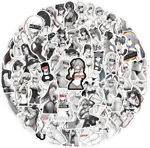 110PCS Waifu Stickers for Adults Funny Girls Stickers Pack, Kechup Waterproof Vinyl Adult Anime Stickers for Laptop Journaling Luggage Water Bottles Skateboard Phone in Saudi Arabia