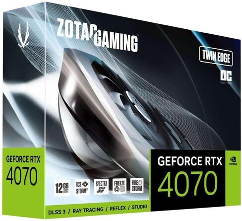 بطاقة رسومات ZOTAC GeForce RTX 4070 Twin Edge OC سعة 12 جيجابايت GDDR6X 192Bit DLSS 3 in Kuwait