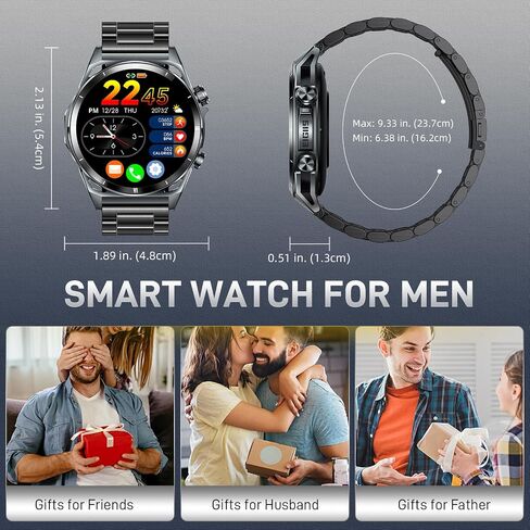 Military Smart Watch for Men 5ATM Waterproof with GPS 1.43'' Rugged Tactical Smartwatch with Call Compass Altitude Air Pressure AMOLED Always On Display Watch with HR SPO2 Monitor for iPhone Android in Kuwait