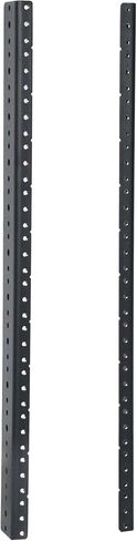 RIVECO 2 PCS 2U Rack Rails, Tapered Holes Rack Mount Rails for Recording & Network Wooden Cabinet Mounting, 3.0 mm Thickness Steel Heavy Duty, Screws Included in Kuwait