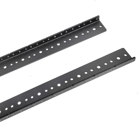 RIVECO 2 PCS 2U Rack Rails, Tapered Holes Rack Mount Rails for Recording & Network Wooden Cabinet Mounting, 3.0 mm Thickness Steel Heavy Duty, Screws Included in Kuwait