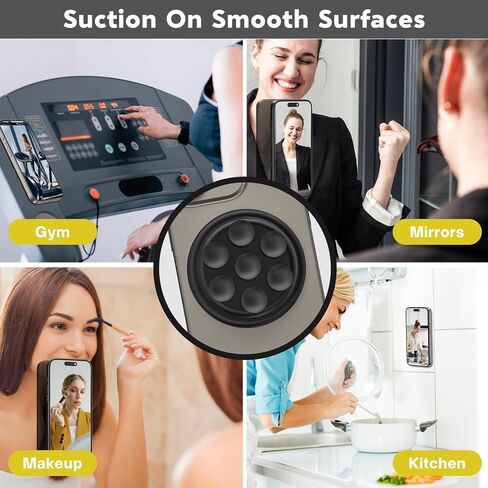AUROX Magnetic Phone Grip for Magsafe Phone Grip, Magnetic Suction Cup Collapsible Phone Grip Holder for iPhone 15 14 13 12 Series, Magnetic Silicone Phone Grip for TikTok Videos and Selfies, White in Saudi Arabia